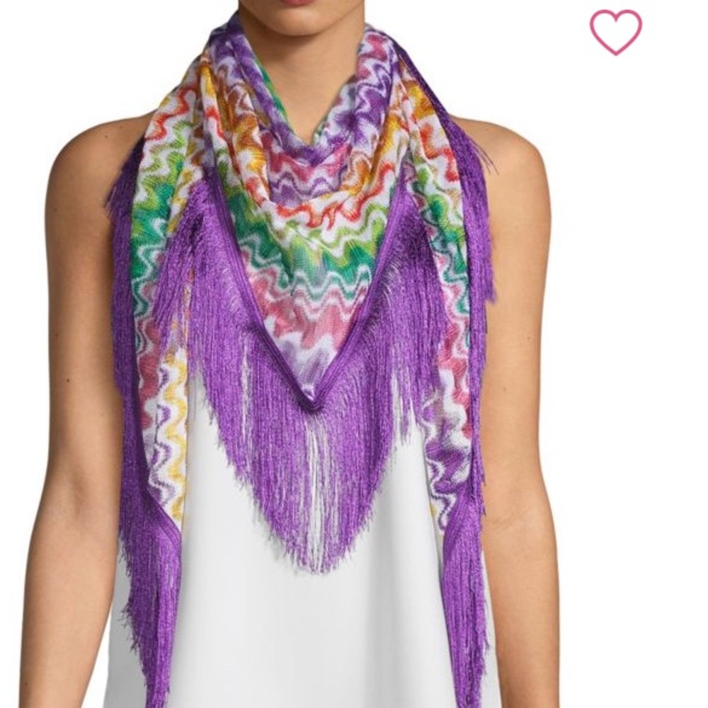 Missoni Scarf  Multicolored Wave Triangle
